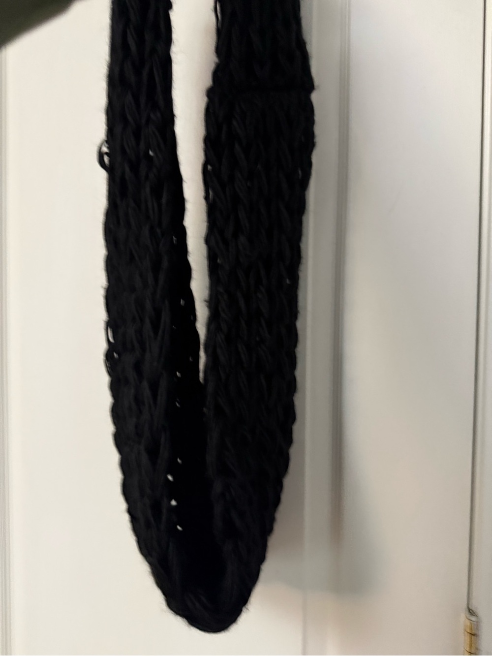 Black Knit Infinity Scarf - Brand Unspecified